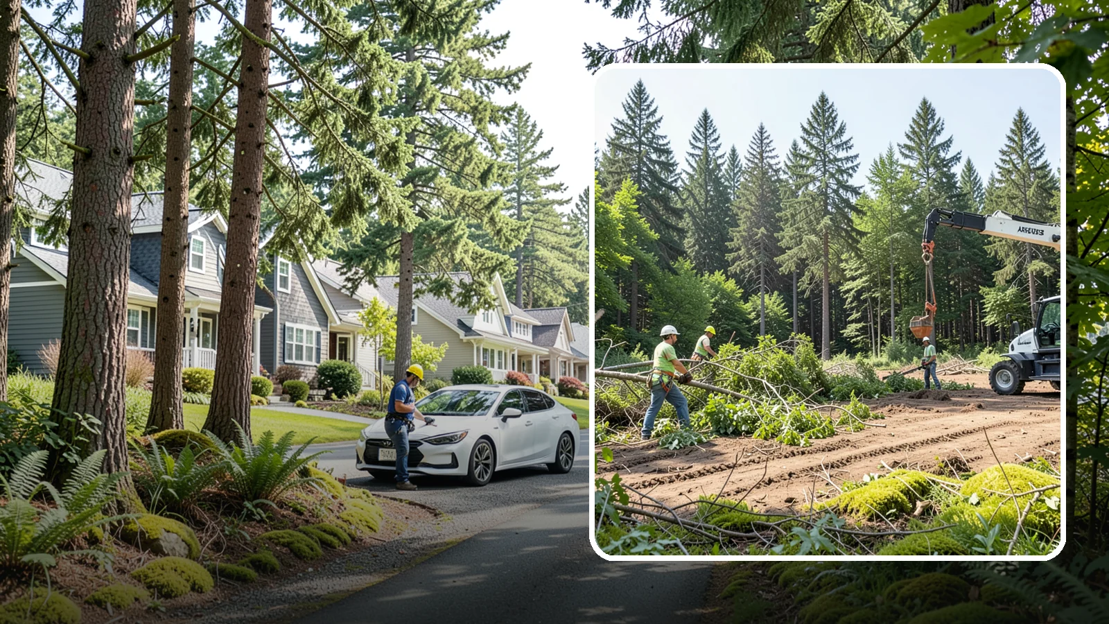 Site Preparation Clearing in Normandy Park, King County, WA - The clearing of vegetation to prepare a site for its intended use.