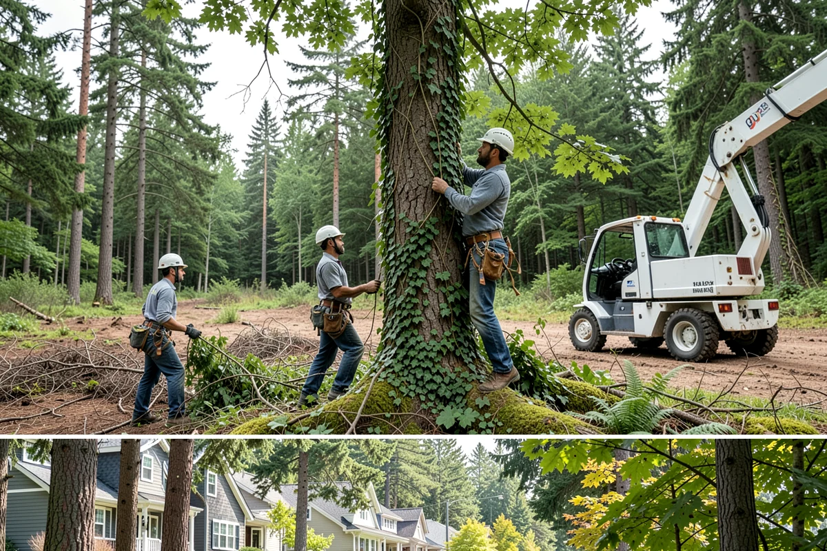 Site Preparation Clearing in Normandy Park, King County, WA - Work can be performed year-round in the Puget Sound climate but may require special equipment for winter snow or mud