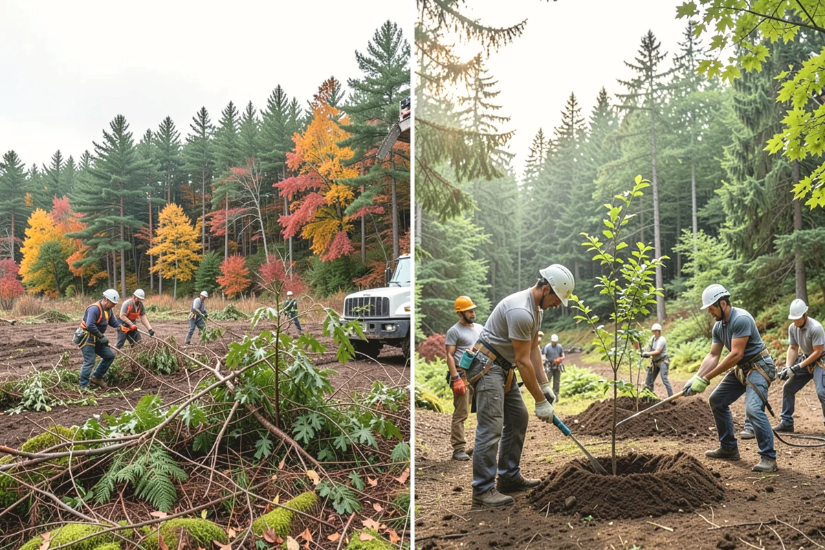 Site Preparation Clearing in North Bend, King County, WA - Assess the site and mark features to protect