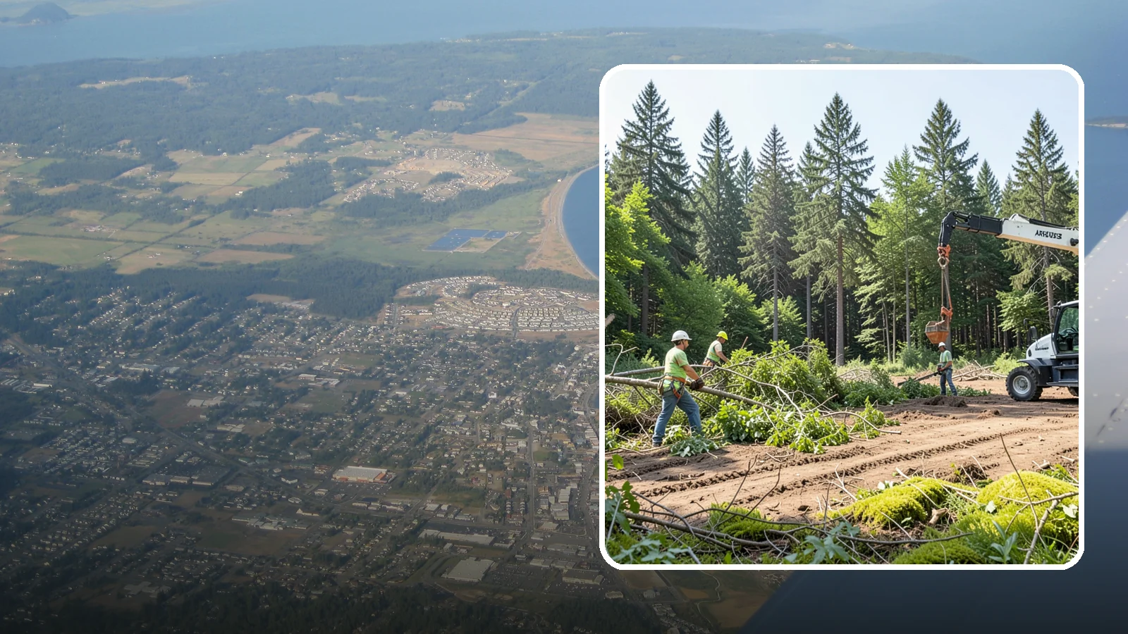 Site Preparation Clearing in Oak Harbor, Island County, WA - The clearing of vegetation to prepare a site for its intended use.