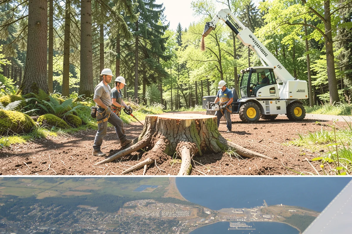 Site Preparation Clearing in Oak Harbor, Island County, WA - Work can be performed year-round in the Puget Sound climate but may require special equipment for winter snow or mud