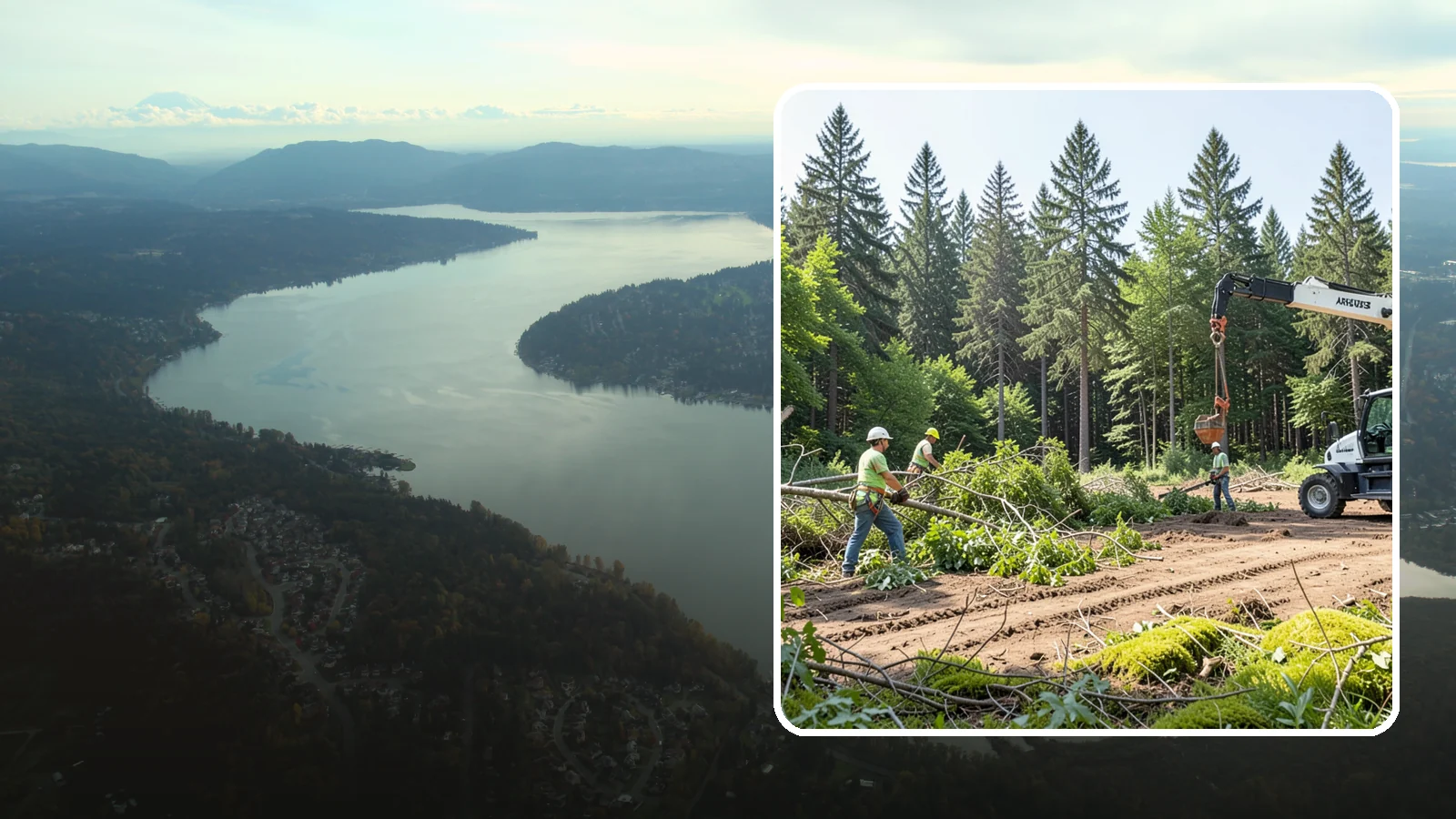 Site Preparation Clearing in Sammamish, King County, WA - The clearing of vegetation to prepare a site for its intended use.