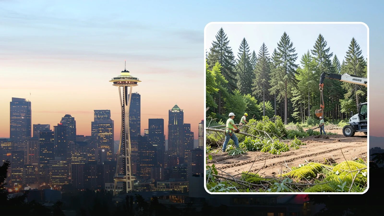 Site Preparation Clearing in Seattle, King County, WA - The clearing of vegetation to prepare a site for its intended use.