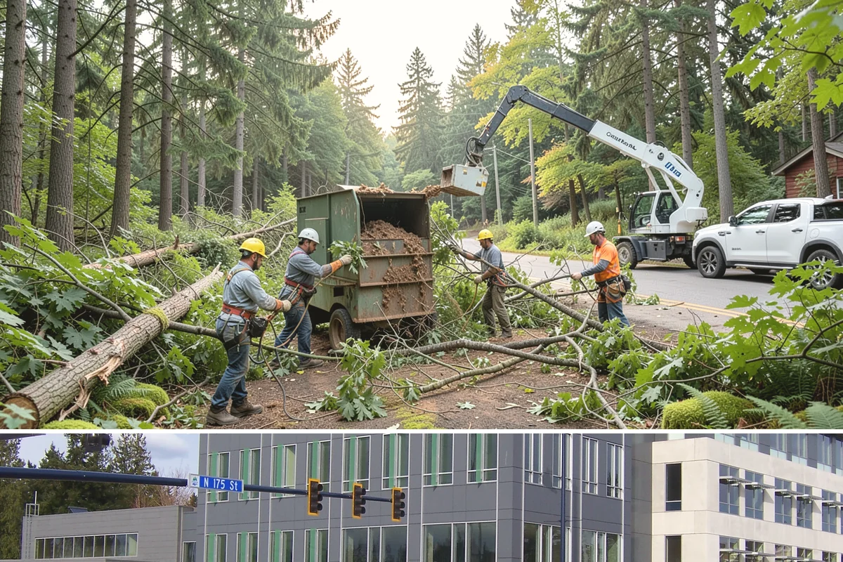 Site Preparation Clearing in Shoreline, King County, WA - Work can be performed year-round in the Puget Sound climate but may require special equipment for winter snow or mud
