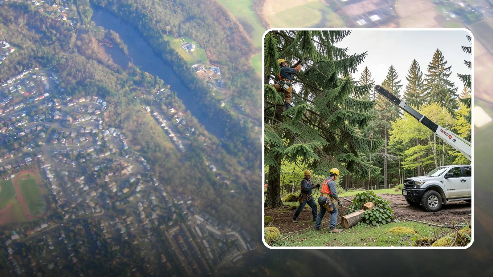 Small tree removal in Algona, King County, WA - The removal of small or young trees.