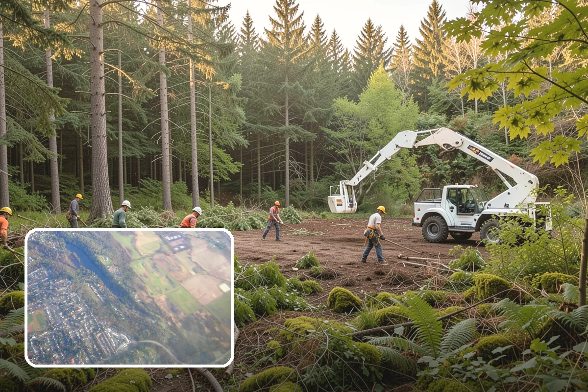 Small tree removal in Algona, King County, WA - Removes safety hazards and reduces liability