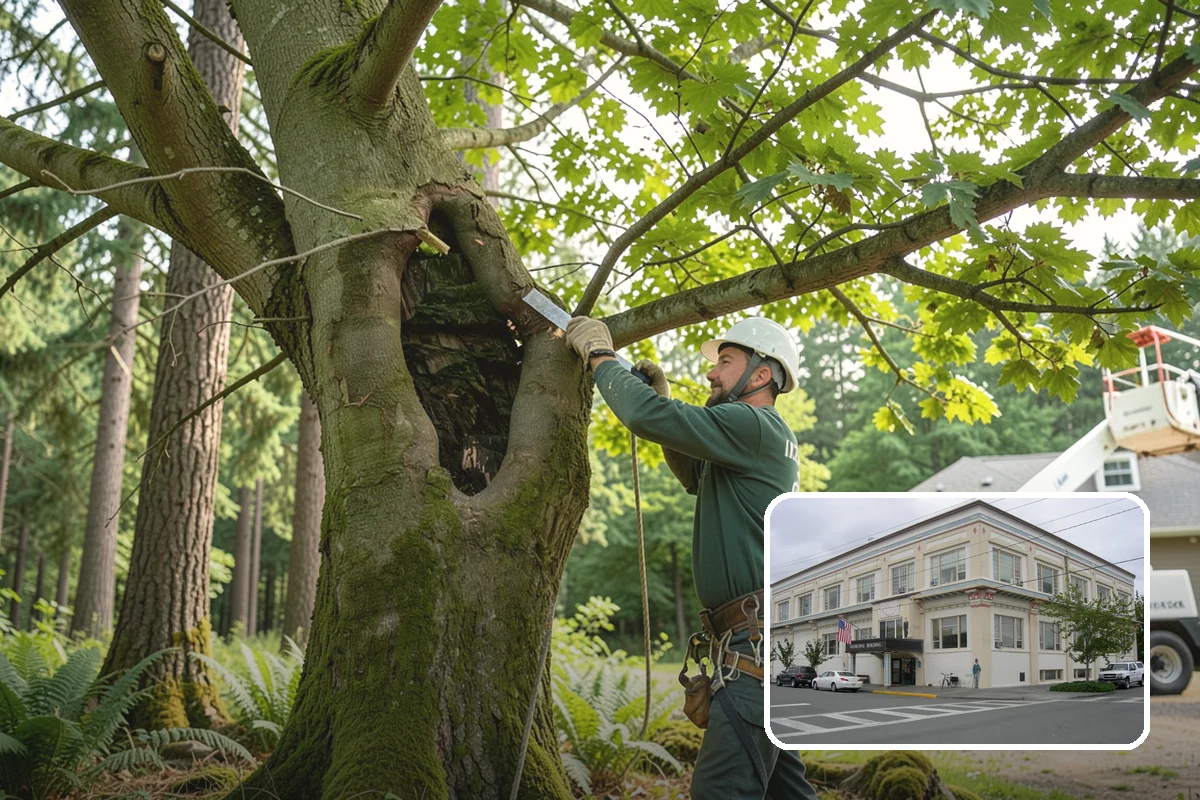Small tree removal in Anacortes, Skagit County, WA - Removes safety hazards and reduces liability