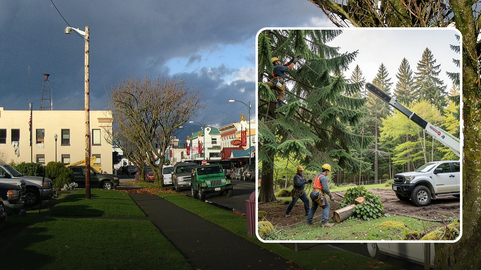 Small tree removal in Arlington, Snohomish County, WA - The removal of small or young trees.