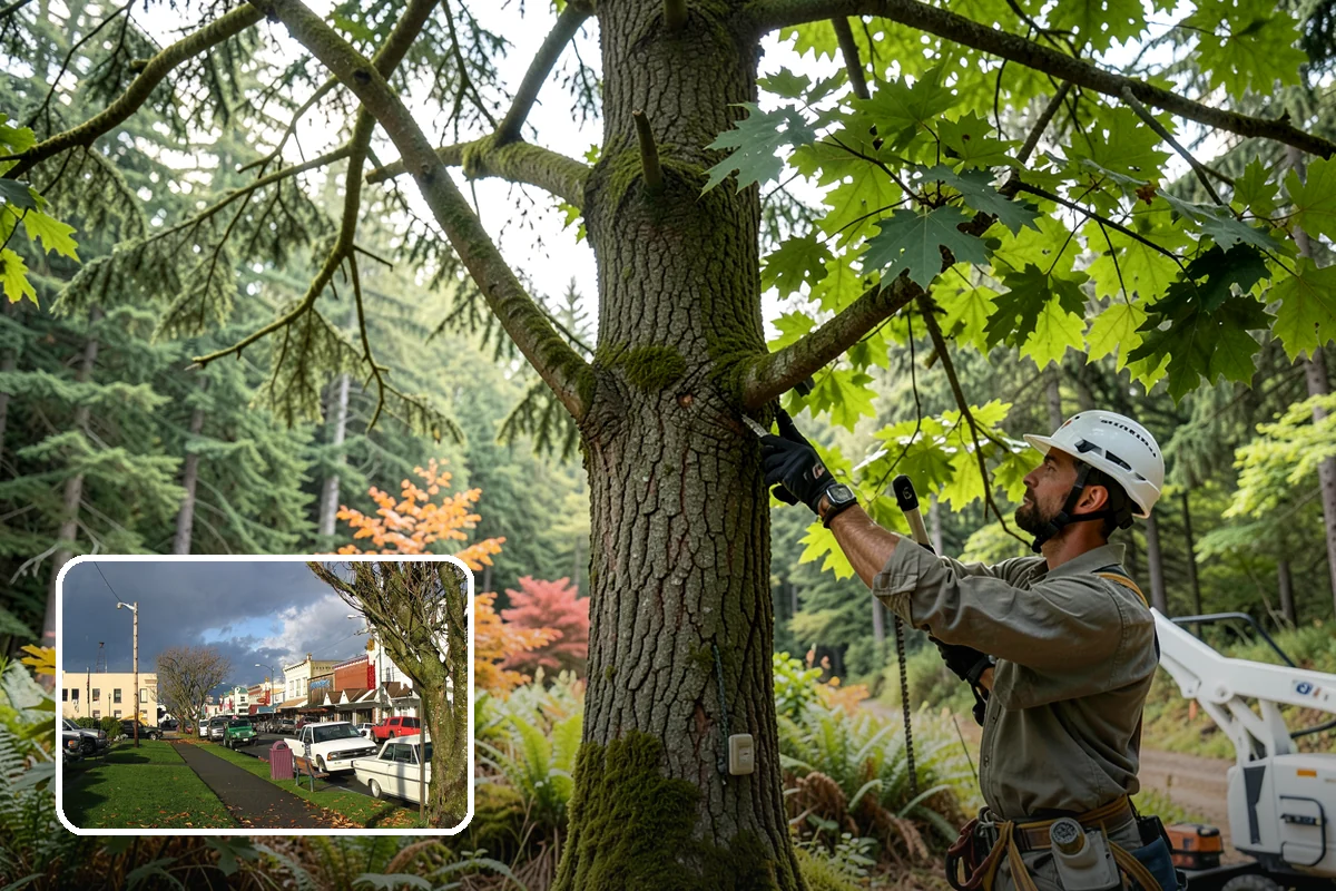 Small tree removal in Arlington, Snohomish County, WA - Removes safety hazards and reduces liability