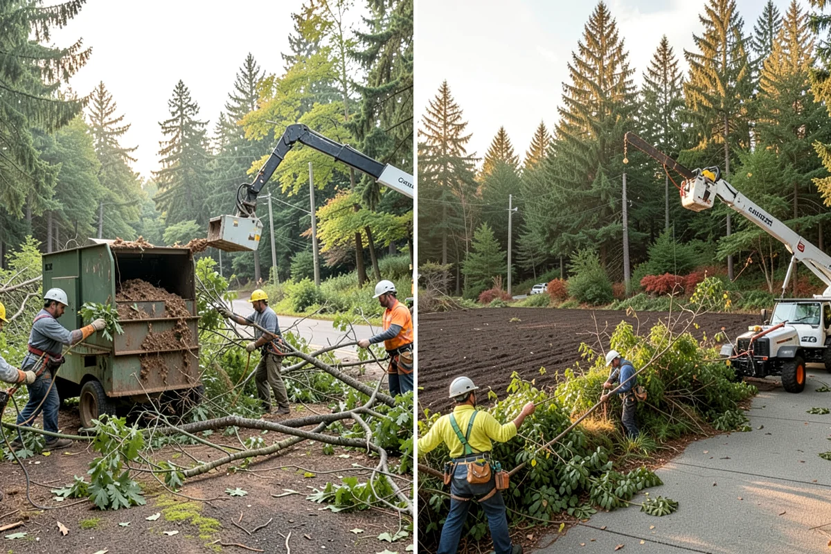 Small tree removal in Arlington, Snohomish County, WA - On-site assessment and hazard evaluation