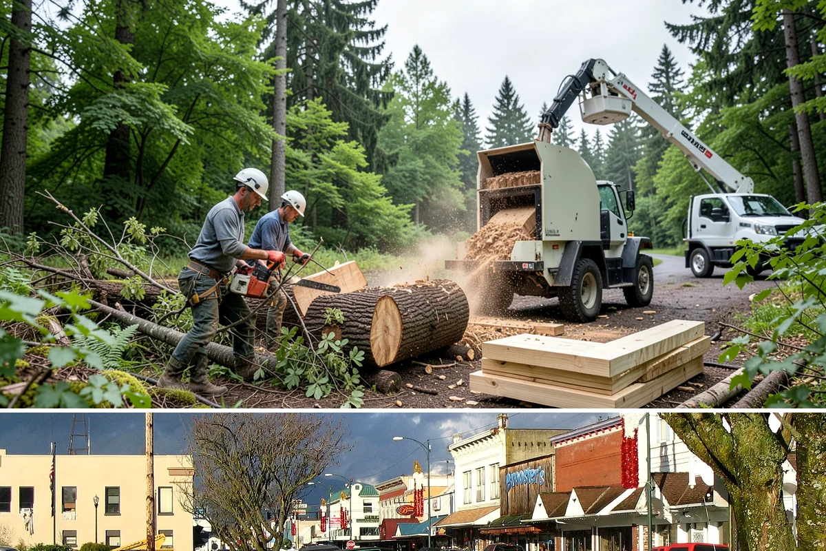 Small tree removal in Arlington, Snohomish County, WA - In the Puget Sound climate, this service can be performed year-round but may require extra caution during wet seasons when ground...