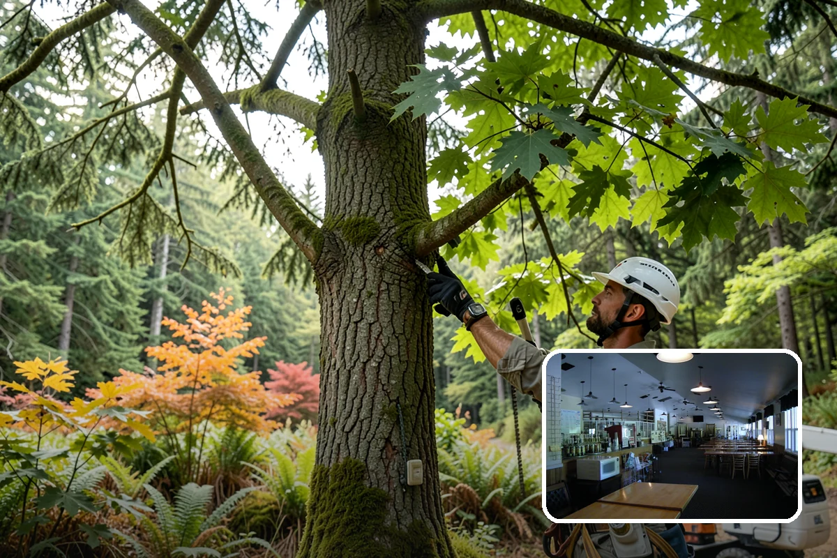 Small tree removal in Black Diamond, King County, WA - Removes safety hazards and reduces liability