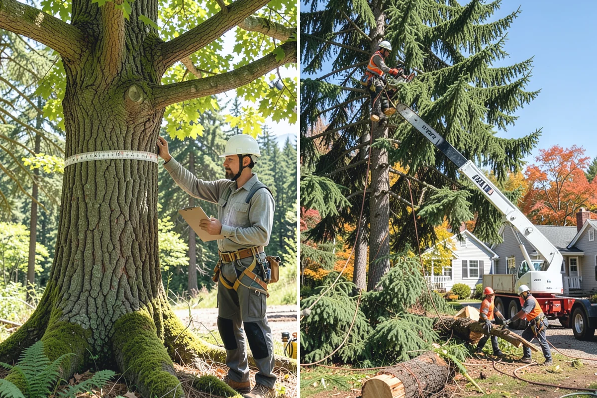Small tree removal in Bonney Lake, Pierce County, WA - On-site assessment and hazard evaluation