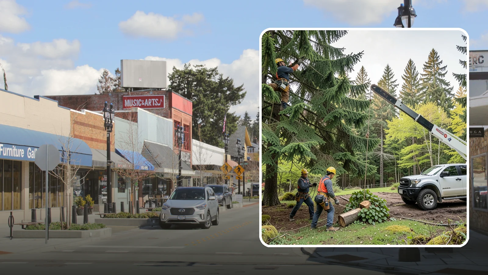 Small tree removal in Bothell, King County, WA - The removal of small or young trees.