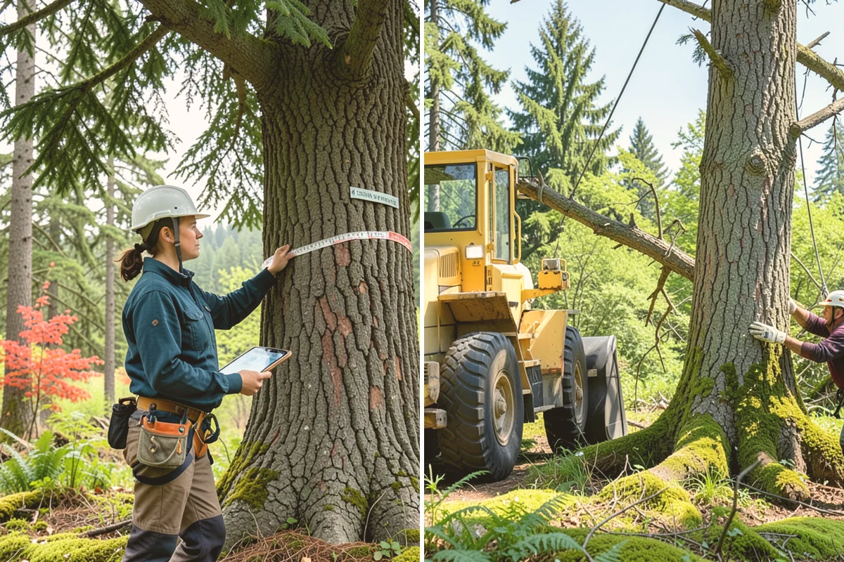 Small tree removal in Bothell, King County, WA - On-site assessment and hazard evaluation
