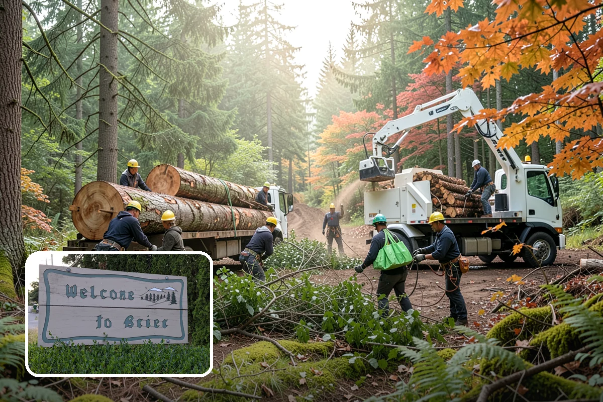 Small tree removal in Brier, Snohomish County, WA - Removes safety hazards and reduces liability