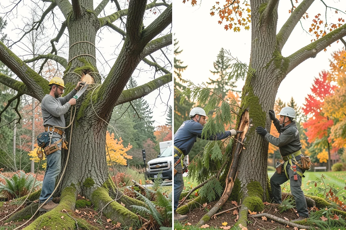 Small tree removal in Burlington, Skagit County, WA - On-site assessment and hazard evaluation