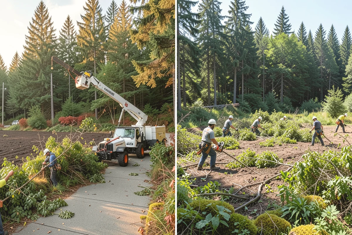 Small tree removal in Carbonado, Pierce County, WA - On-site assessment and hazard evaluation