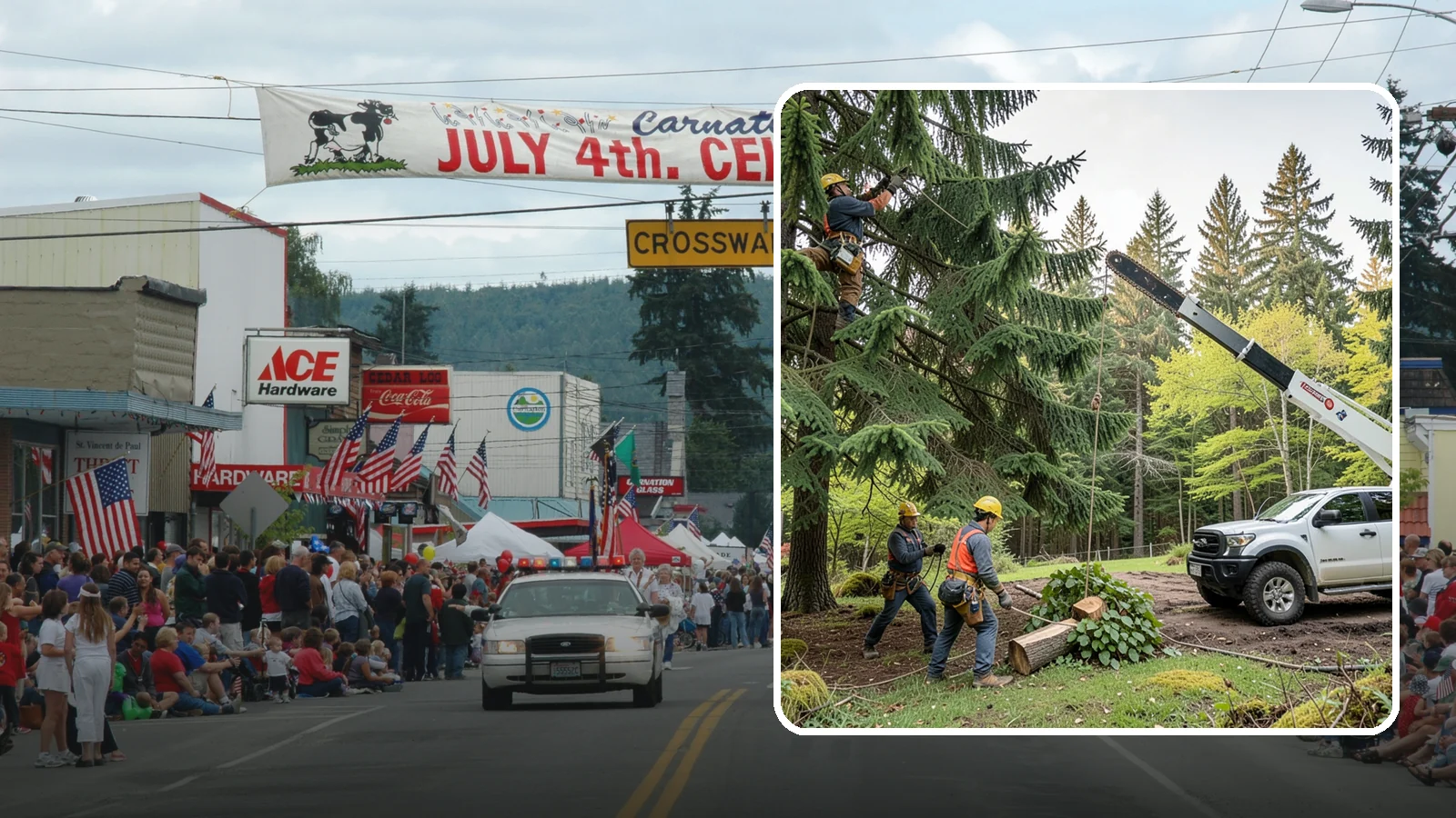 Small tree removal in Carnation, King County, WA - The removal of small or young trees.