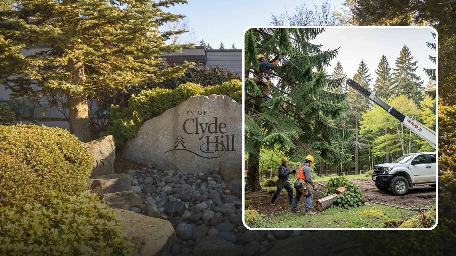 Small tree removal in Clyde Hill, King County, WA - The removal of small or young trees.