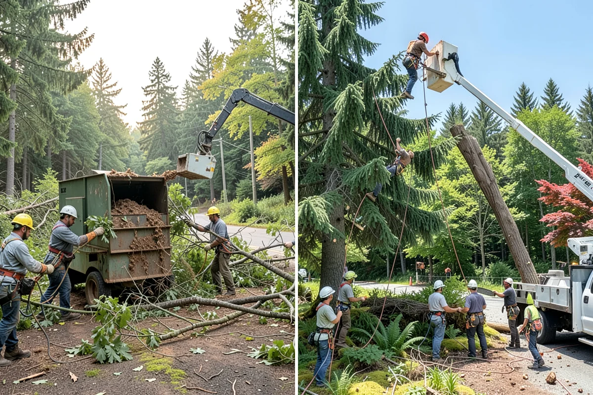 Small tree removal in Clyde Hill, King County, WA - On-site assessment and hazard evaluation