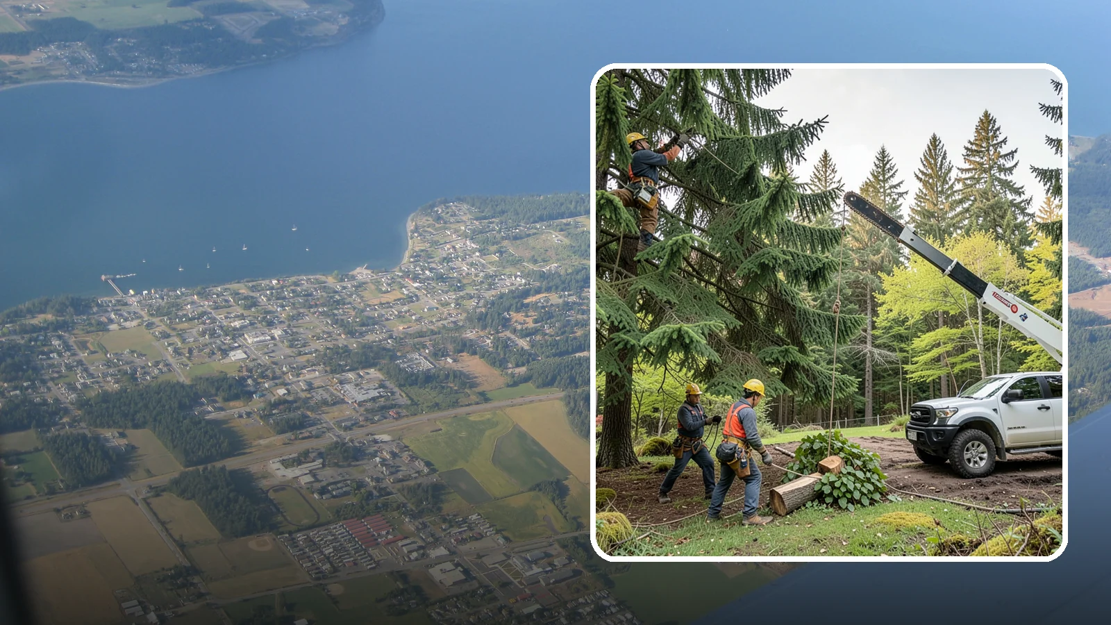 Small tree removal in Coupeville, Island County, WA - The removal of small or young trees.