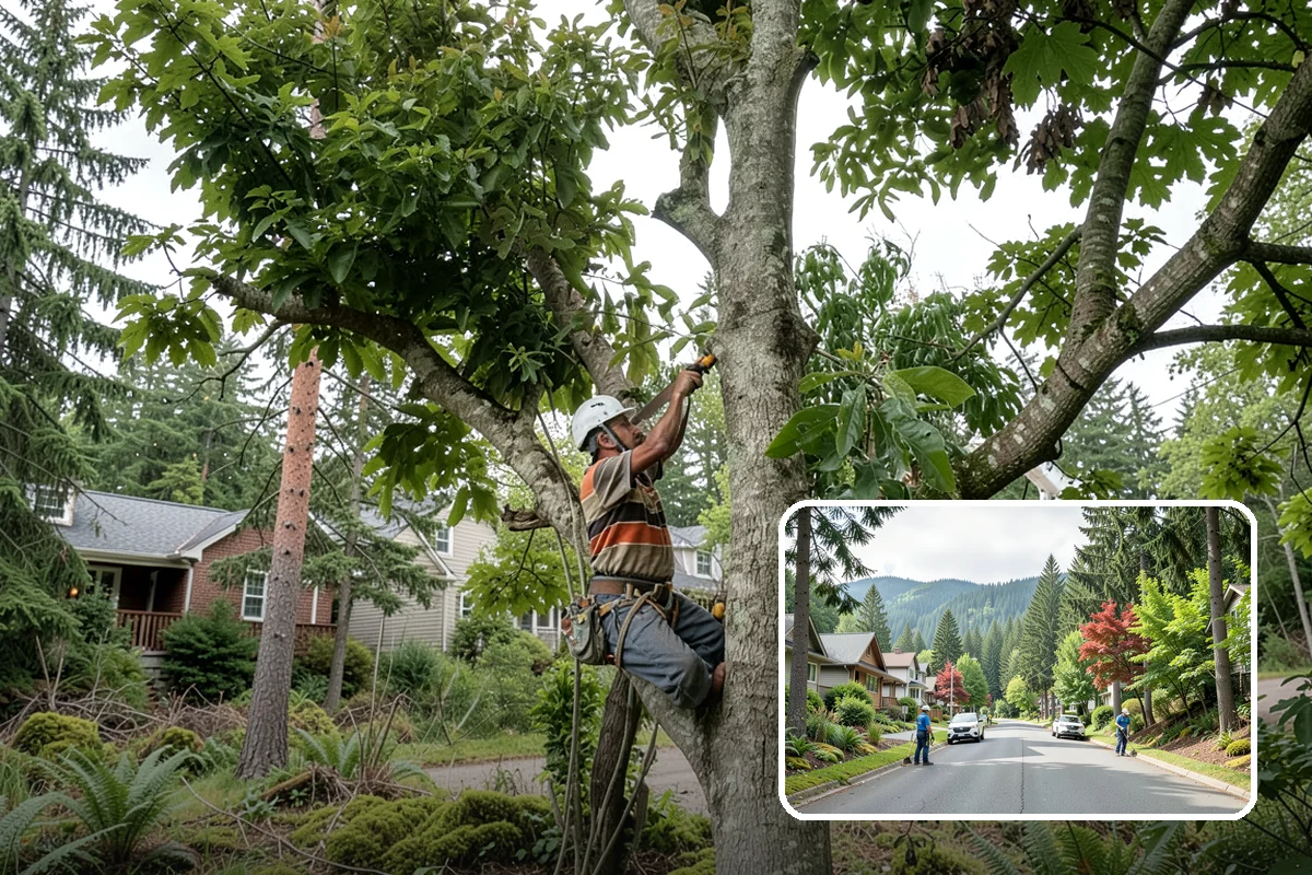 Small tree removal in Darrington, Snohomish County, WA - Removes safety hazards and reduces liability