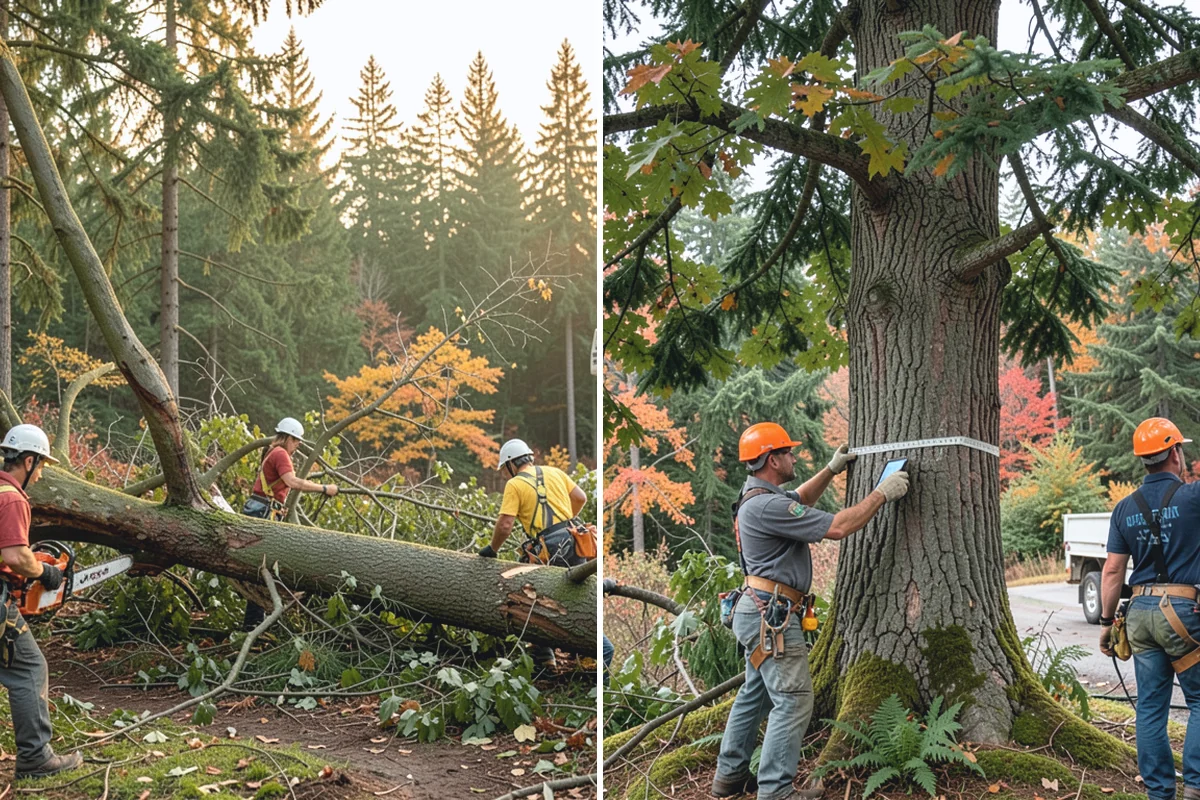 Small tree removal in Darrington, Snohomish County, WA - On-site assessment and hazard evaluation
