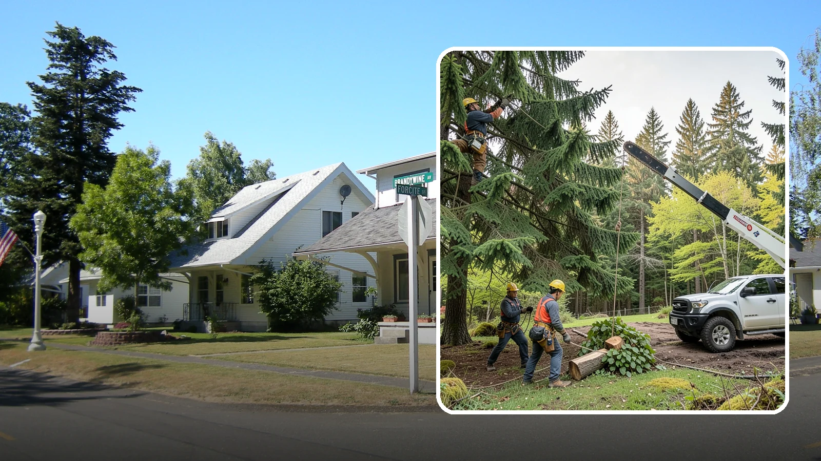 Small tree removal in DuPont, Pierce County, WA - The removal of small or young trees.