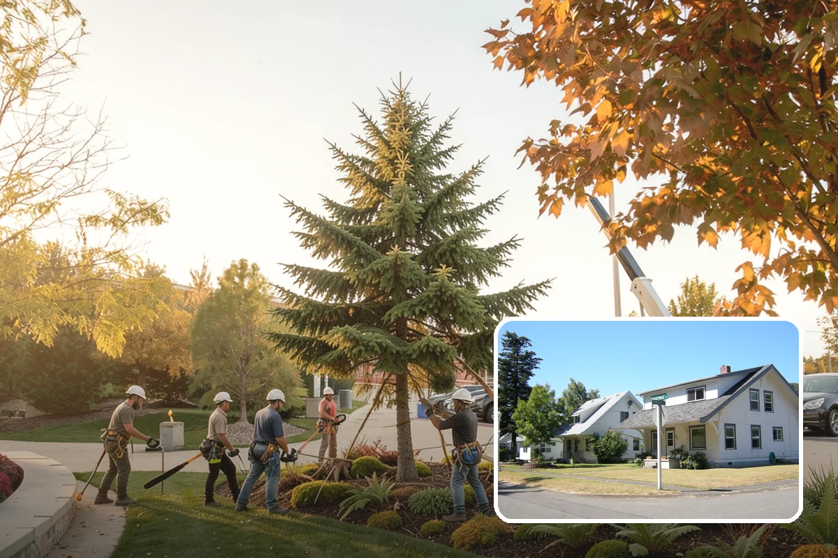 Small tree removal in DuPont, Pierce County, WA - Removes safety hazards and reduces liability