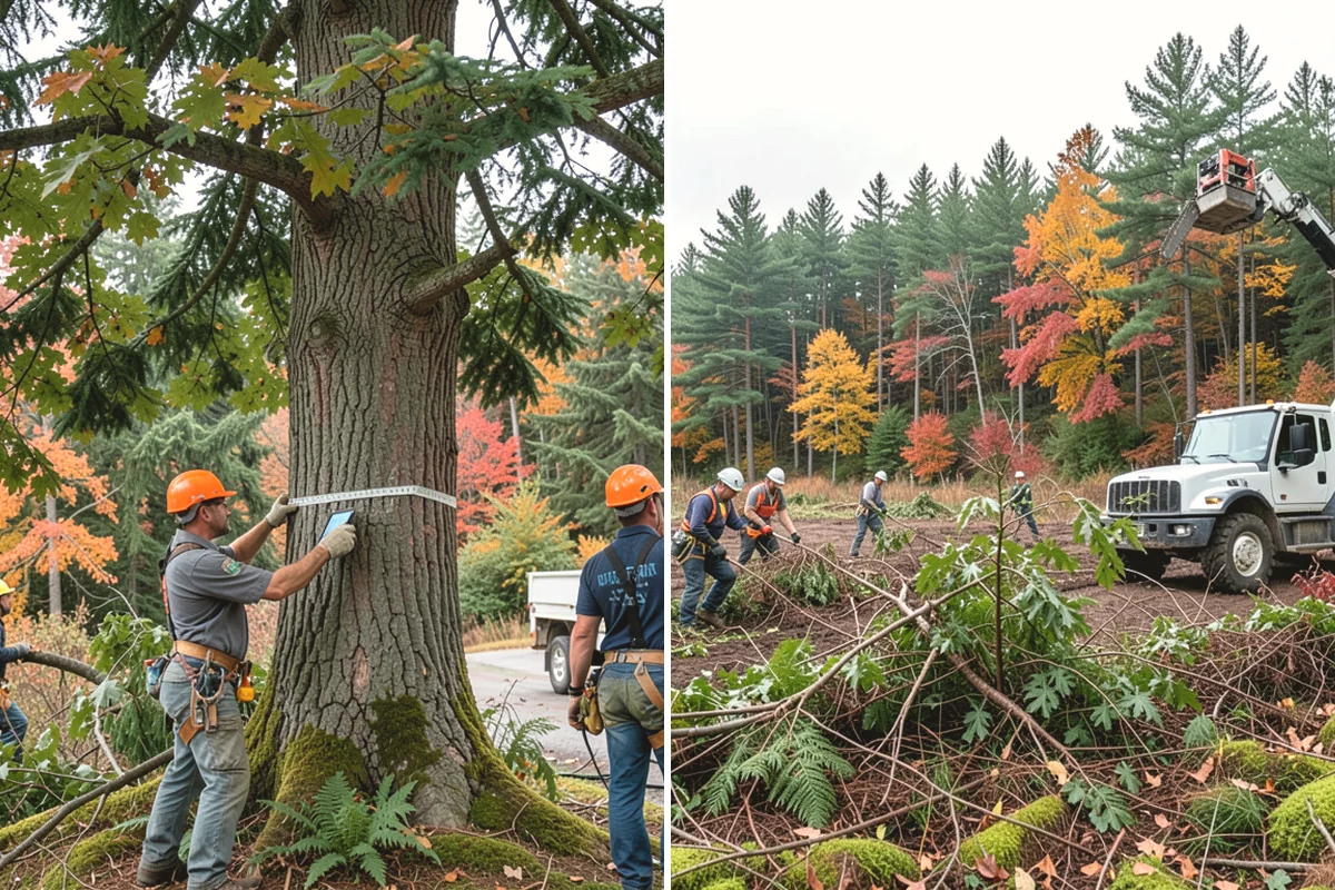 Small tree removal in Duvall, King County, WA - On-site assessment and hazard evaluation