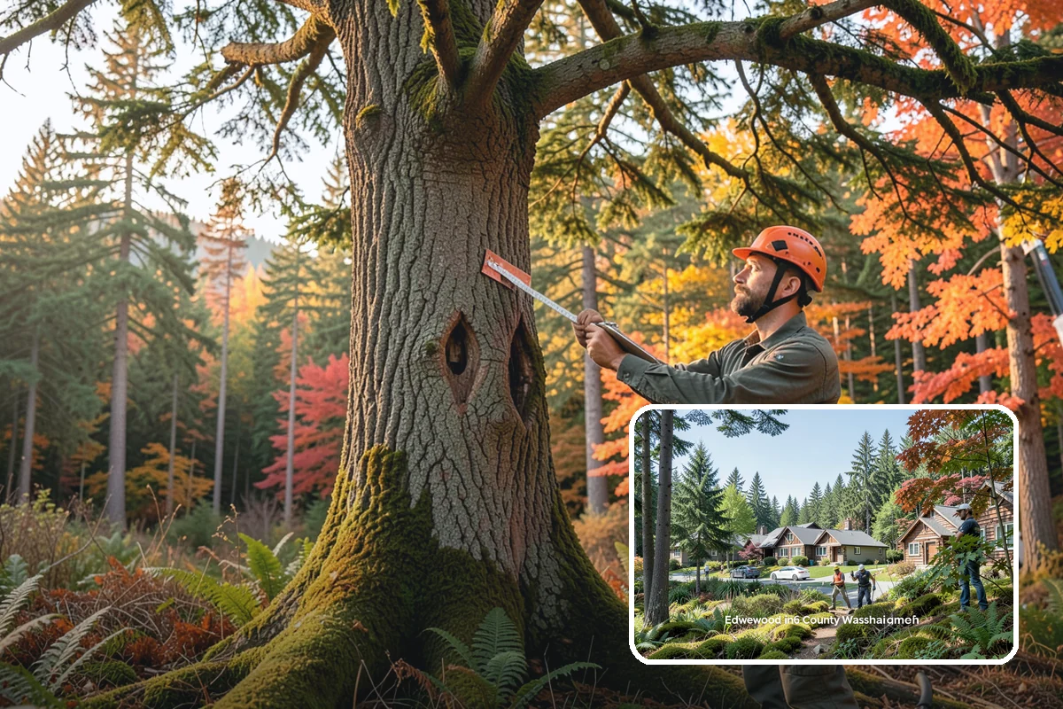 Small tree removal in Edgewood, Pierce County, WA - Removes safety hazards and reduces liability