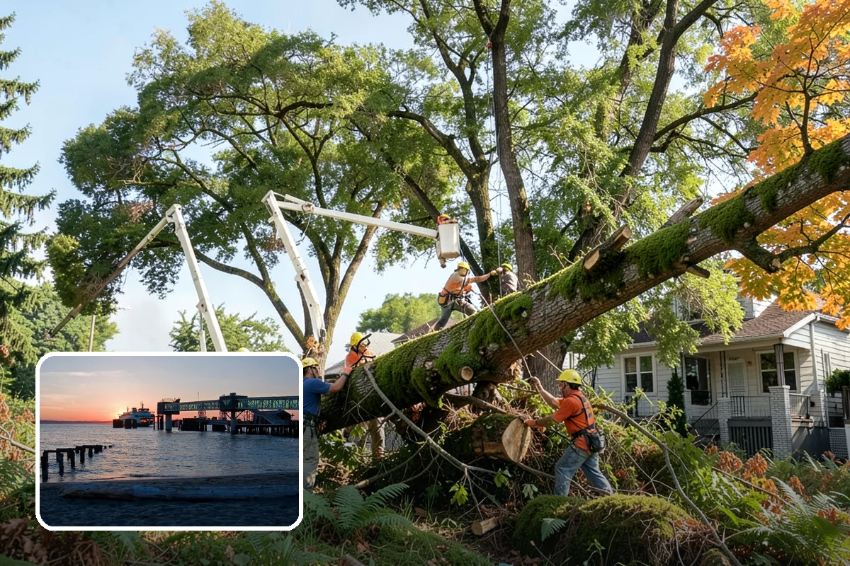 Small tree removal in Edmonds, Snohomish County, WA - Removes safety hazards and reduces liability