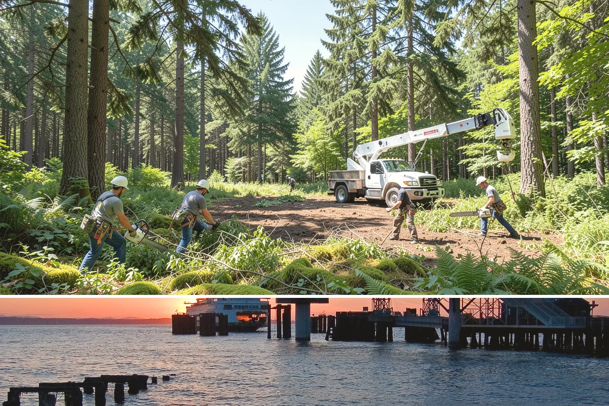 Small tree removal in Edmonds, Snohomish County, WA - In the Puget Sound climate, this service can be performed year-round but may require extra caution during wet seasons when ground...