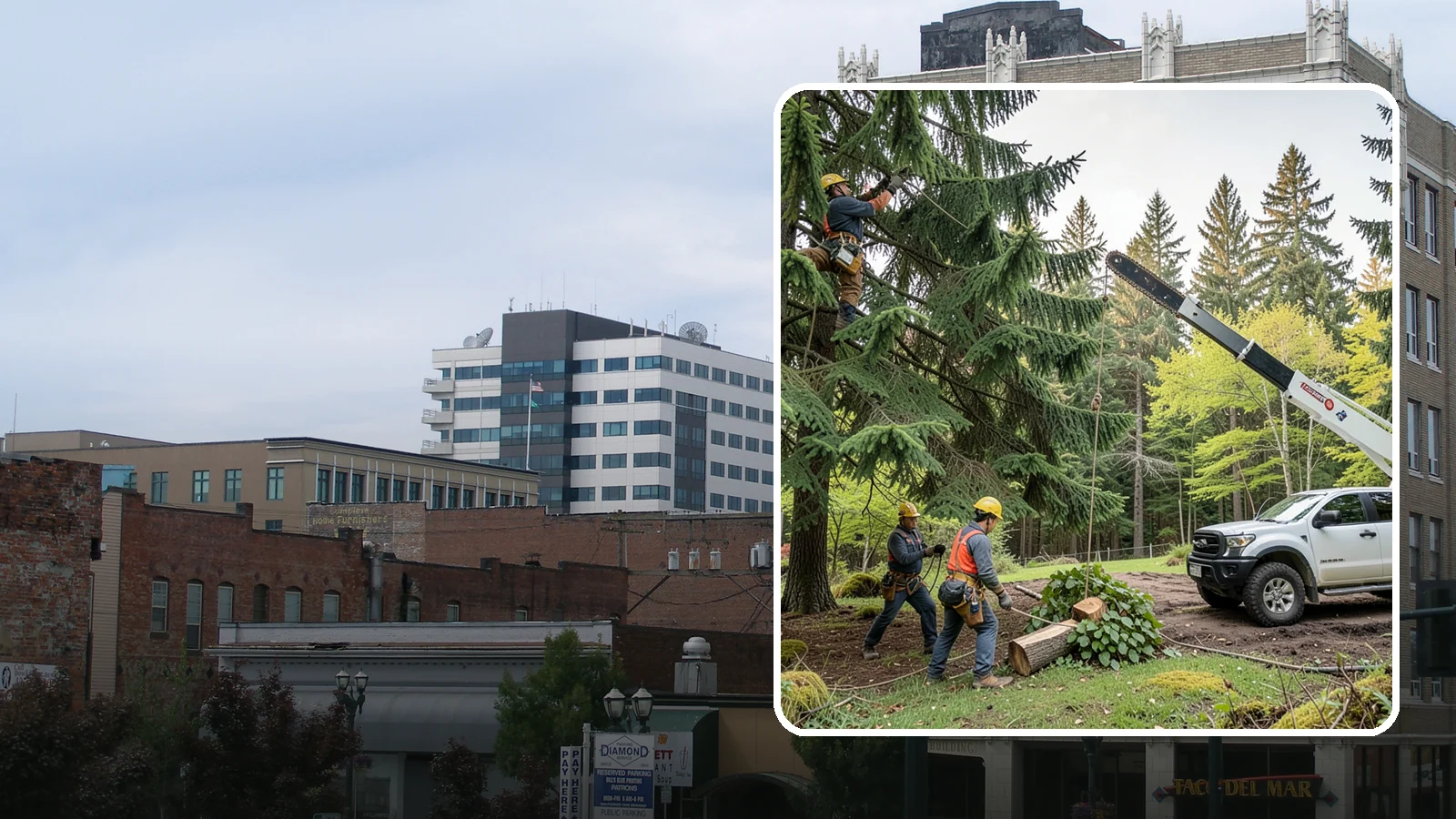 Small tree removal in Everett, Snohomish County, WA - The removal of small or young trees.