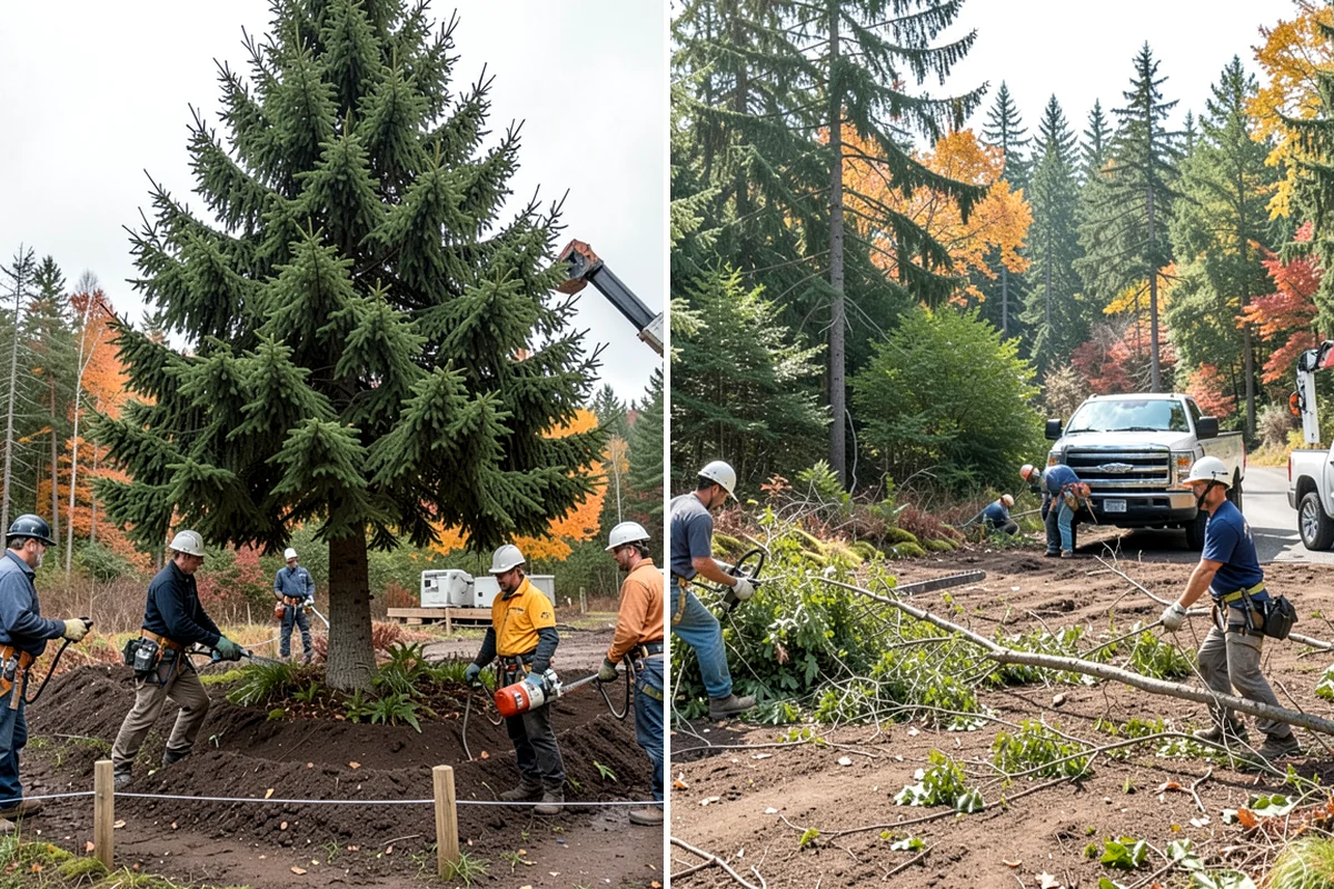 Small tree removal in Everett, Snohomish County, WA - On-site assessment and hazard evaluation