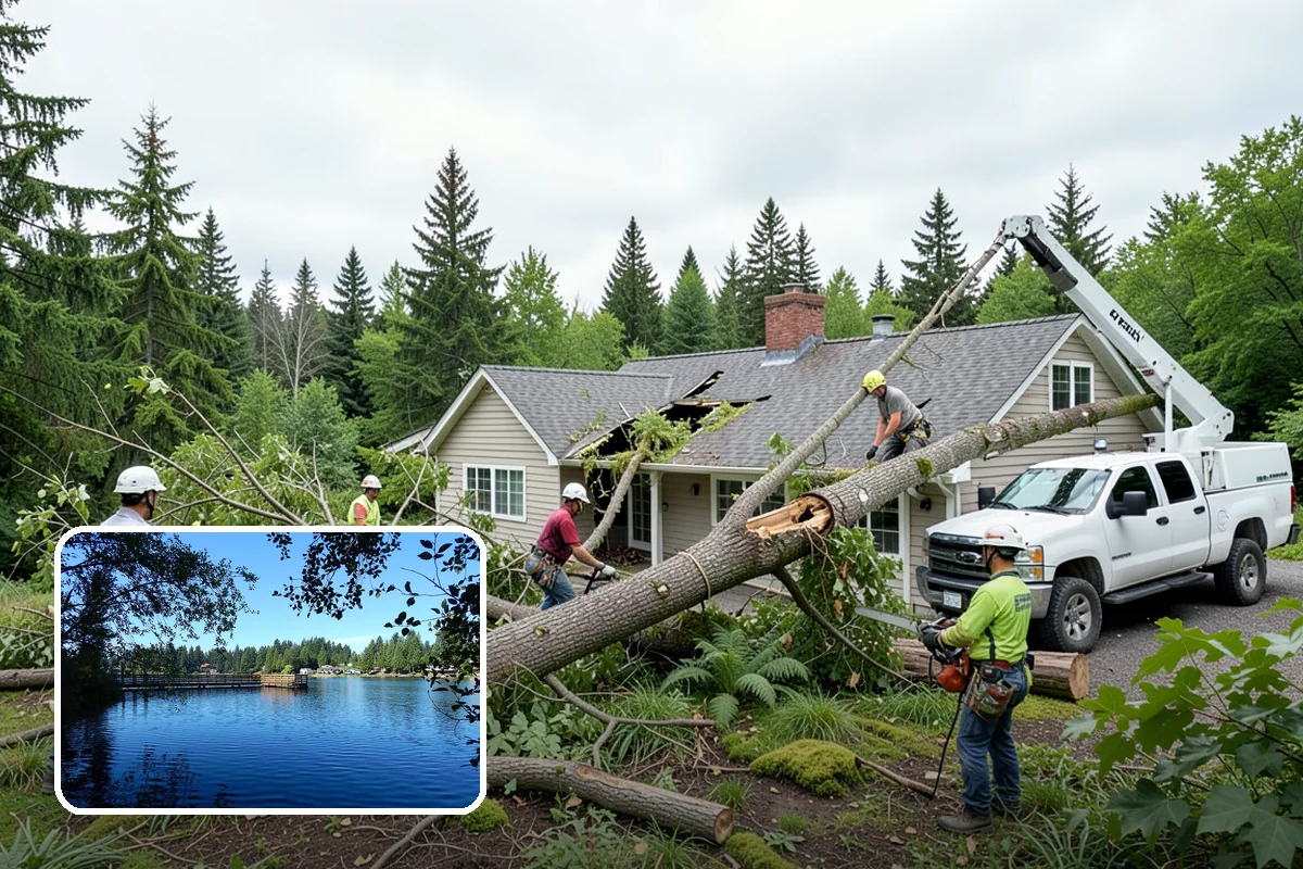 Small tree removal in Federal Way, King County, WA - Removes safety hazards and reduces liability