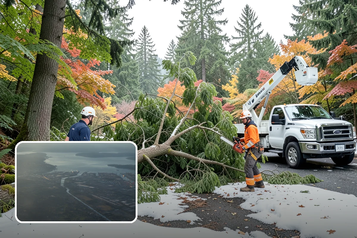 Small tree removal in Fife, Pierce County, WA - Removes safety hazards and reduces liability
