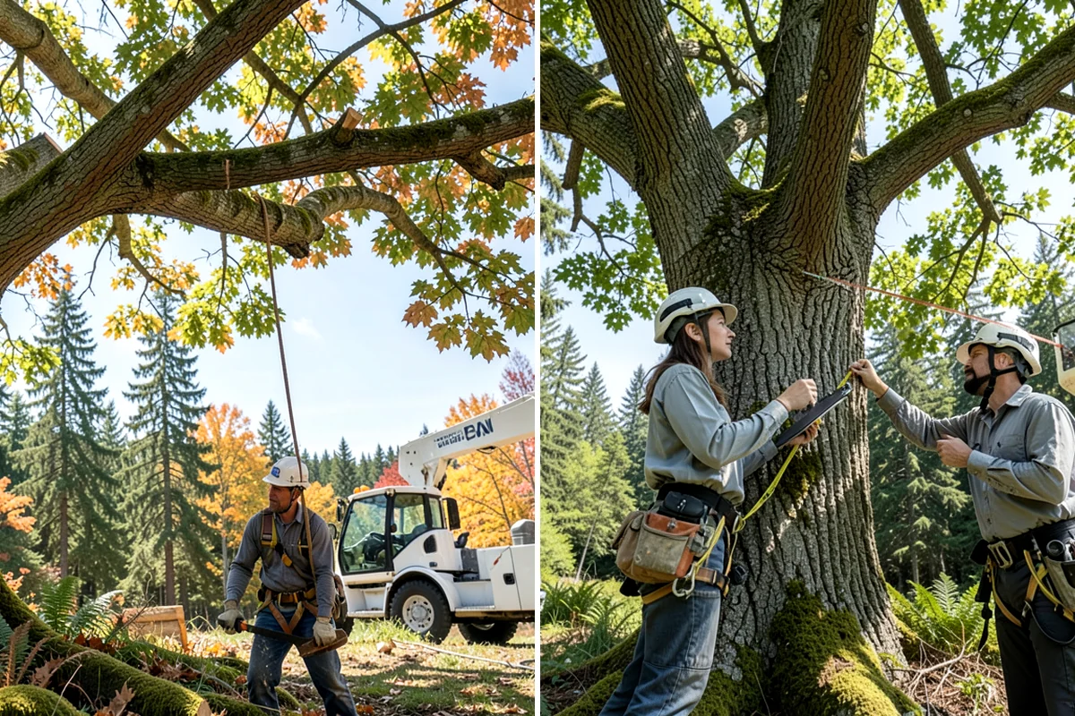 Small tree removal in Fircrest, Pierce County, WA - On-site assessment and hazard evaluation