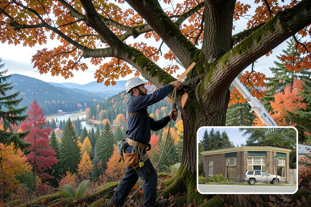 Small tree removal in Hamilton, Skagit County, WA - Removes safety hazards and reduces liability