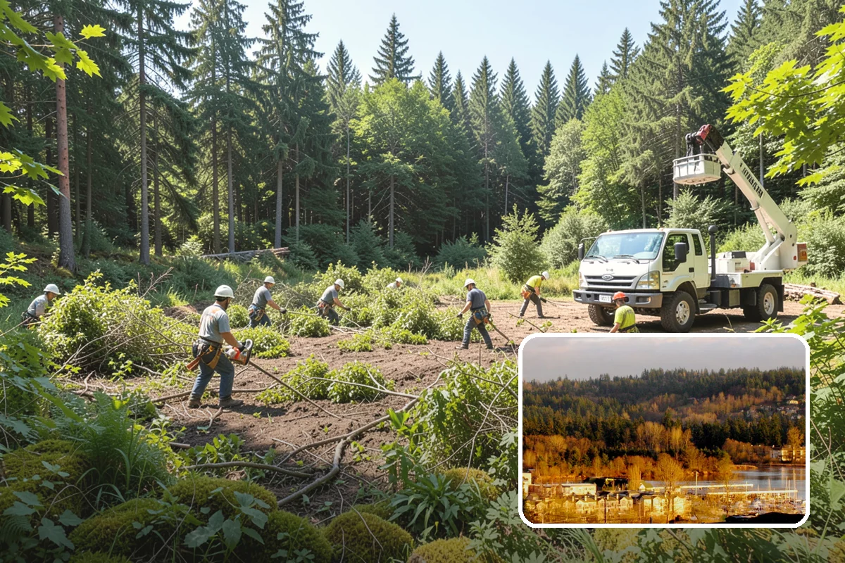 Small tree removal in Kenmore, King County, WA - Removes safety hazards and reduces liability
