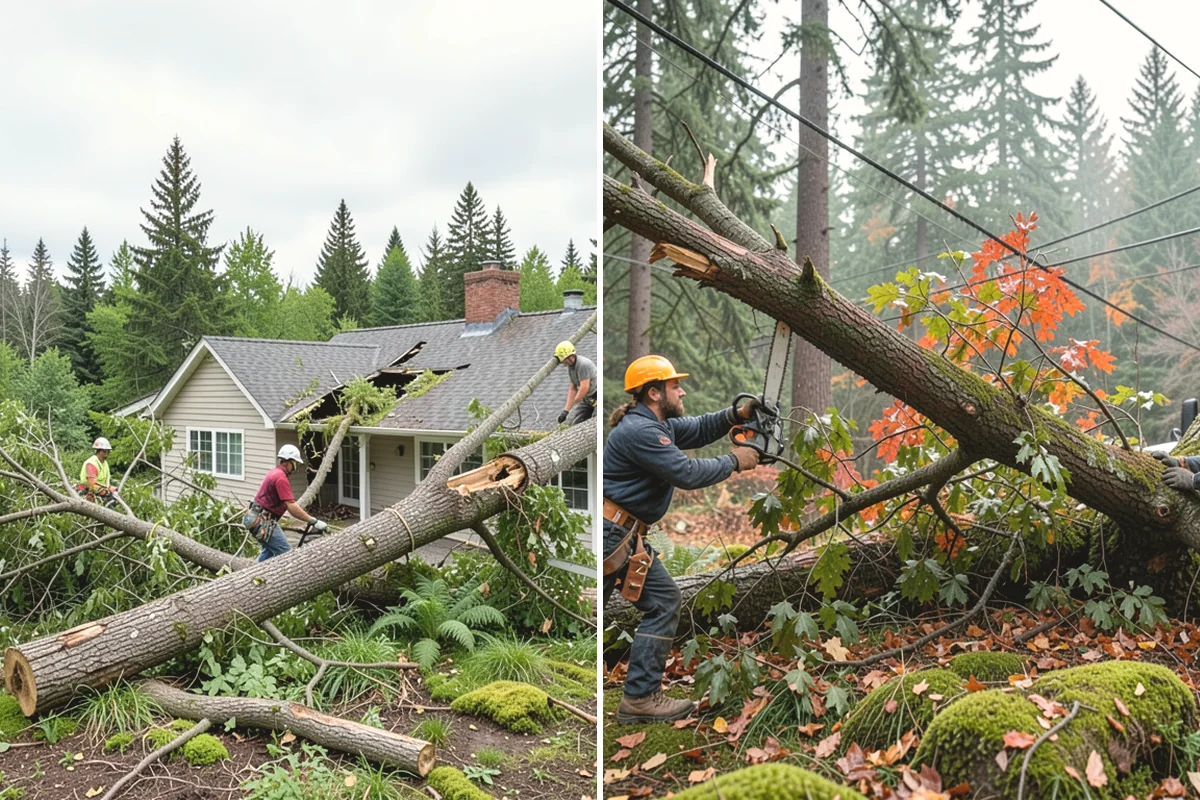 Small tree removal in La Conner, Skagit County, WA - On-site assessment and hazard evaluation