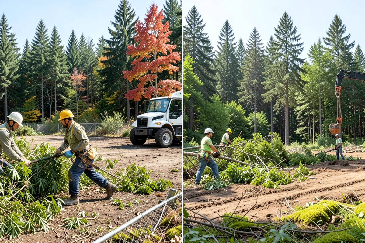 Small tree removal in Lake Forest Park, King County, WA - On-site assessment and hazard evaluation