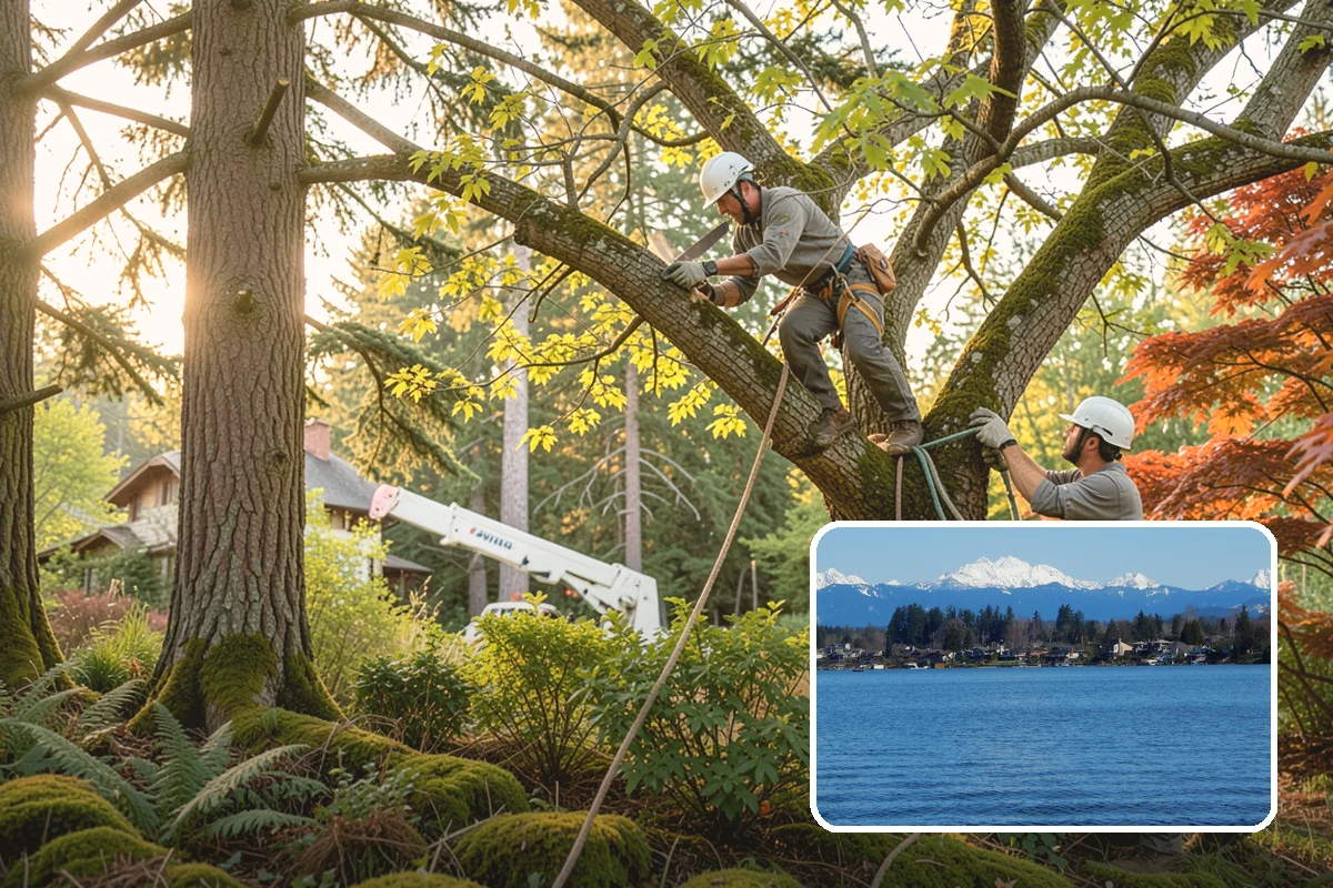 Small tree removal in Lake Stevens, Snohomish County, WA - Removes safety hazards and reduces liability