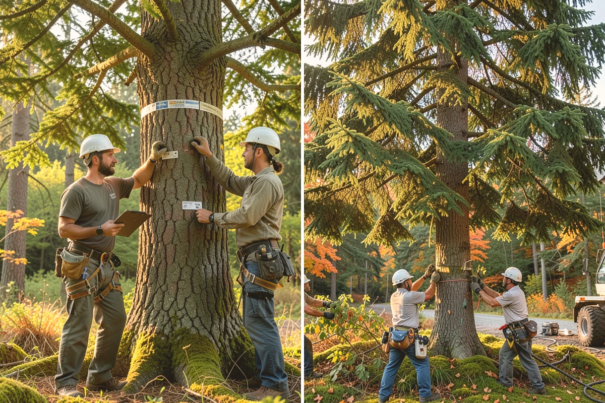 Small tree removal in Lynnwood, Snohomish County, WA - On-site assessment and hazard evaluation