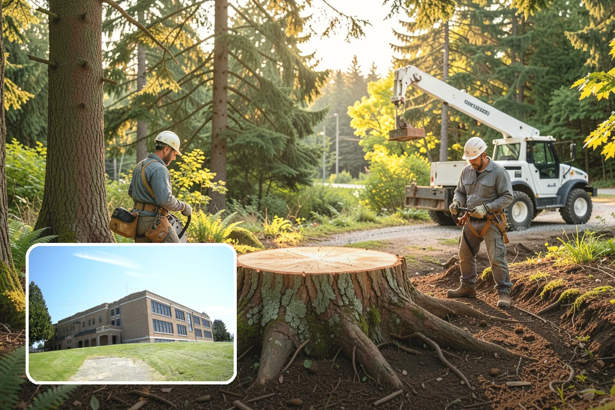 Small tree removal in Maple Valley, King County, WA - Removes safety hazards and reduces liability