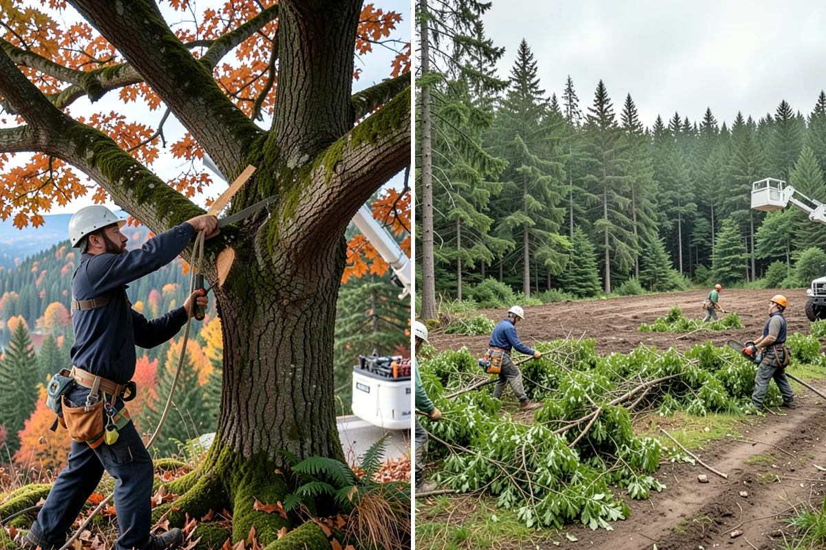 Small tree removal in Maple Valley, King County, WA - On-site assessment and hazard evaluation