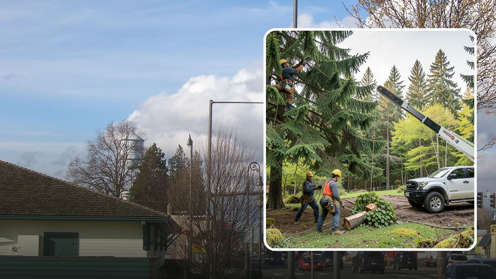 Small tree removal in Marysville, Snohomish County, WA - The removal of small or young trees.