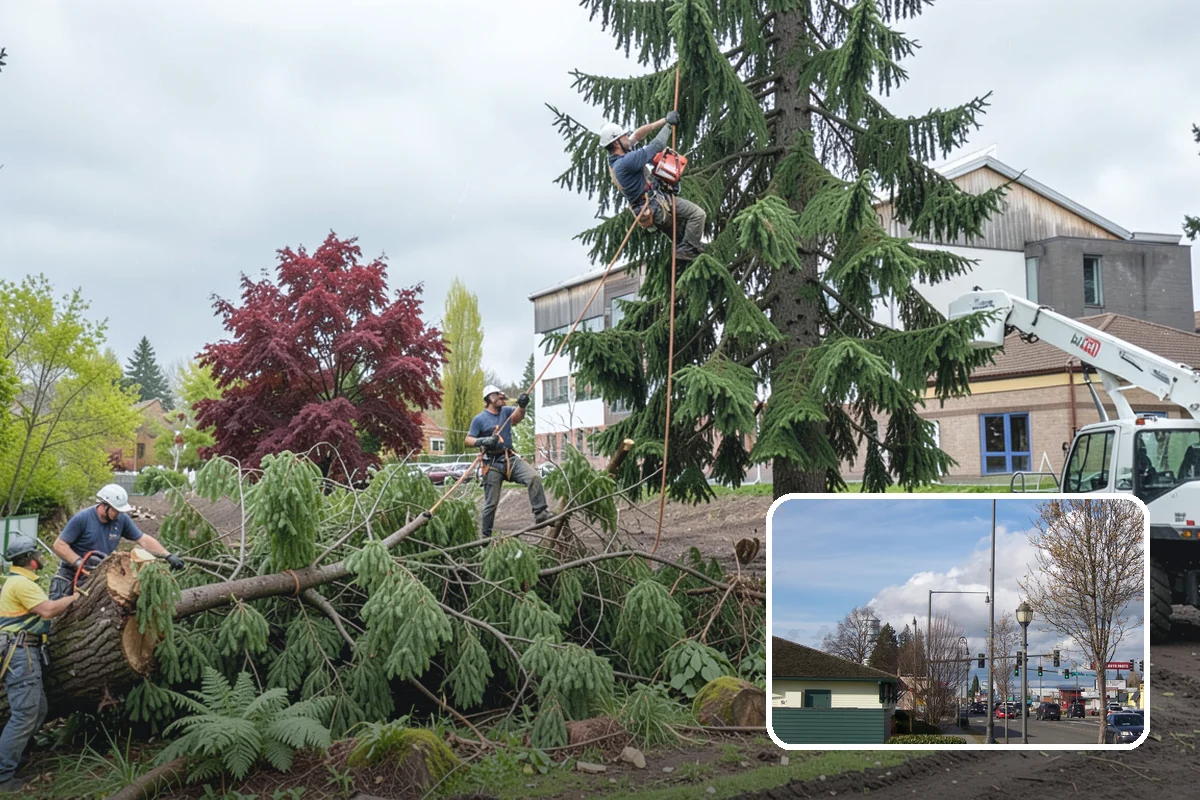 Small tree removal in Marysville, Snohomish County, WA - Removes safety hazards and reduces liability