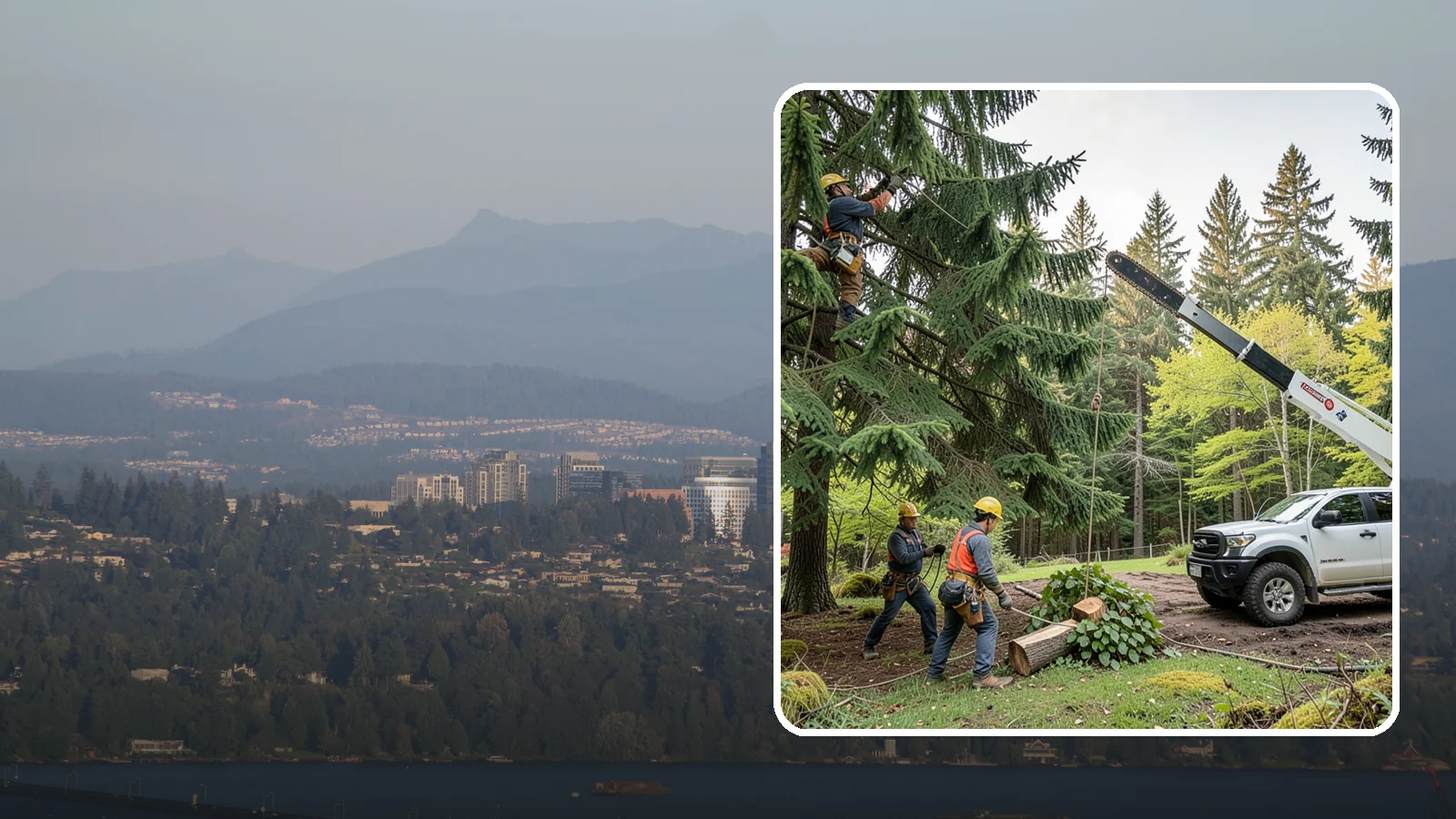 Small tree removal in Medina, King County, WA - The removal of small or young trees.